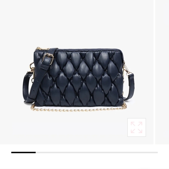 Jen & Co Handbags - JEN & CO Elegant Black Quilted Shoulder/Hand  Bag